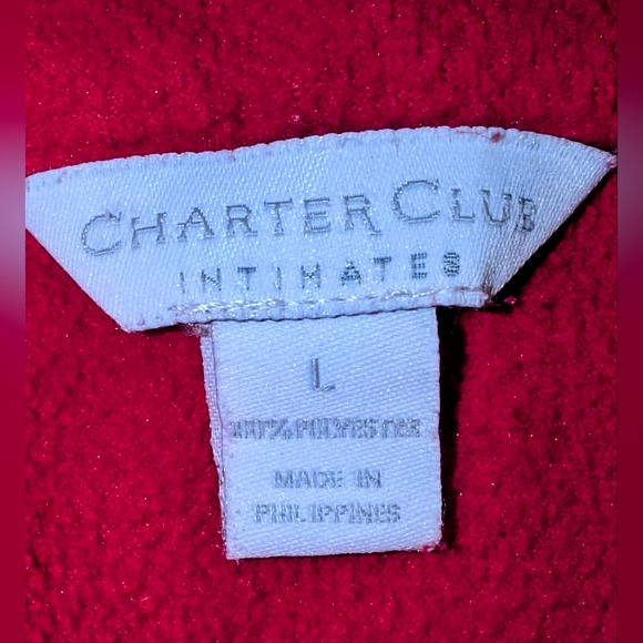 Women's Charter Club Intimates Set. Sz. Large. Like New. Red. - Picture 3 of 3